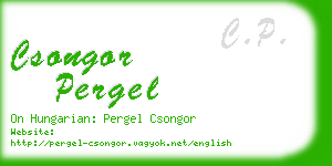 csongor pergel business card